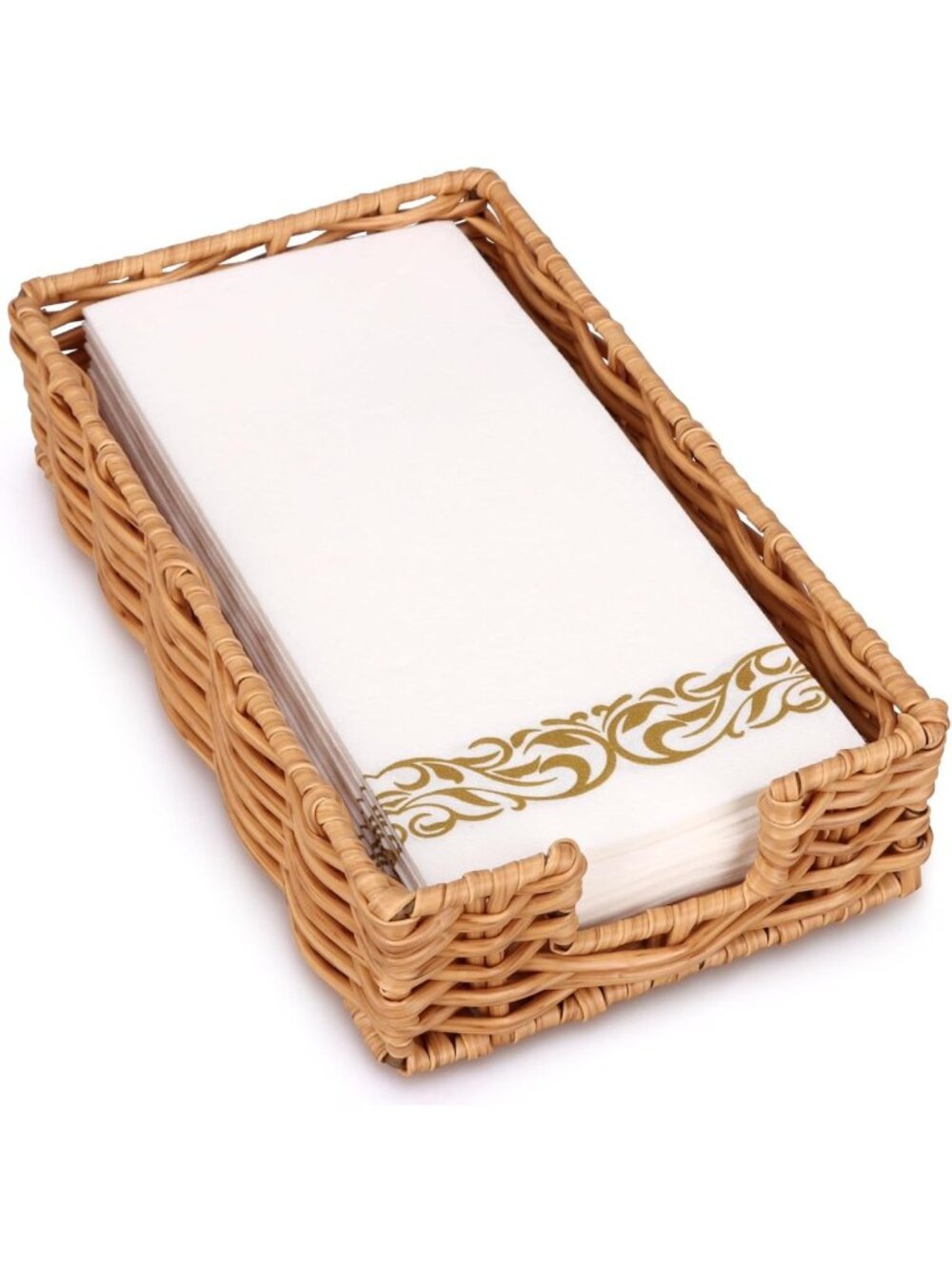 Woven Rattan Towel Holder for Bathroom & Dining Table | Rustic Farmhouse Decor